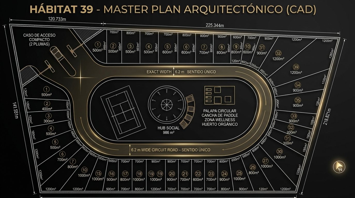 Concepto y visión Hábitat 39 — Render Arquitectónico